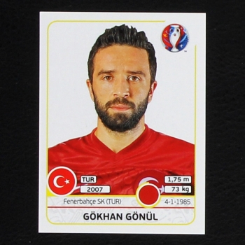 Gökhan Gönül Panini Sticker No. 408 - Euro 2016