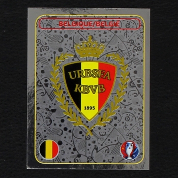 Belgique Badge Panini Sticker No. 458 - Euro 2016