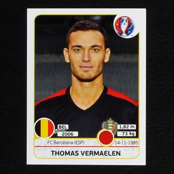 Thomas Vermaelen Panini Sticker No. 468 - Euro 2016