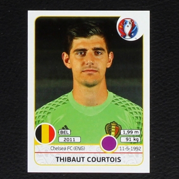 Thibaut Courtois Panini Sticker No. 465 - Euro 2016