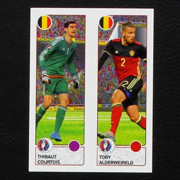 Courtois - Alderweireld Panini Sticker No. 486 - Euro 2016