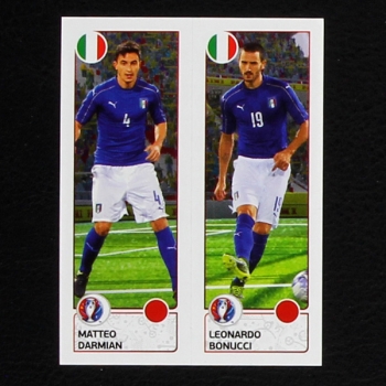 Darmian - Bonucci Panini Sticker No. 492 - Euro 2016