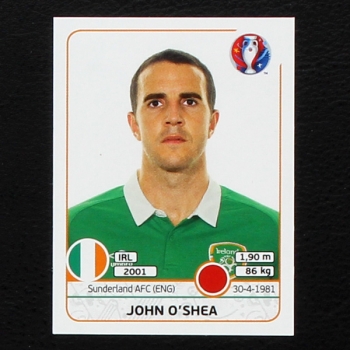 John O'Shea Panini Sticker No. 519 - Euro 2016