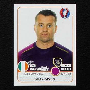 Shay Given Panini Sticker No. 517 - Euro 2016