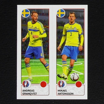 Granqvist - Antonsson Panini Sticker No. 545 - Euro 2016