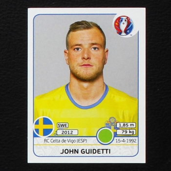 John Guidetti Panini Sticker No. 568 - Euro 2016