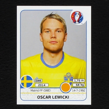 Oscar Lewicki Panini Sticker No. 562 - Euro 2016