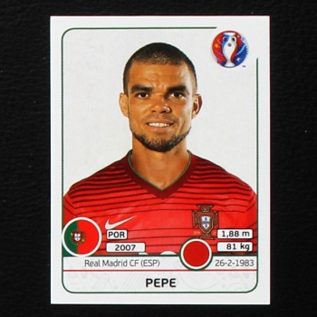 Pepe Panini Sticker No. 580 - Euro 2016