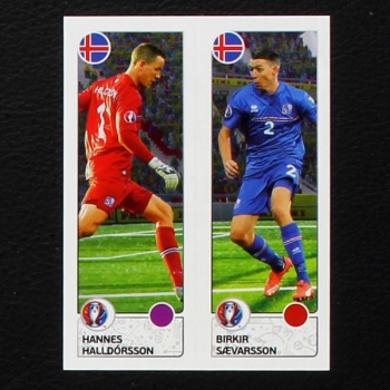 Halldorsson - Saevarsson Panini Sticker No. 604 - Euro 2016