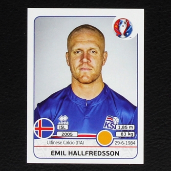 Emil Hallfredsson Panini Sticker No. 618 - Euro 2016