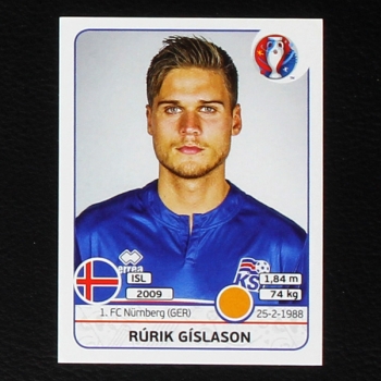 Rurik Gislason Panini Sticker No. 620 - Euro 2016