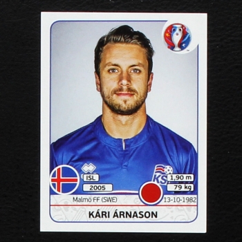 Kari Arnason Panini Sticker No. 615 - Euro 2016