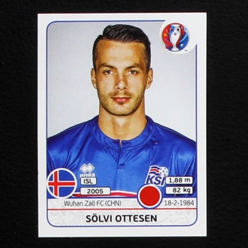 Sölvi Ottesen Panini Sticker No. 613 - Euro 2016
