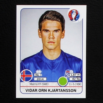 Vidar Orn Kjartansson Panini Sticker No. 625 - Euro 2016