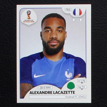 Lacazette Panini Sticker No. 208 - Russia 2018