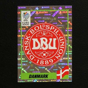 Euro 2000 Nr. 317 Panini Sticker Wappen Danmark