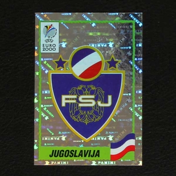 Euro 2000 No. 210 Panini sticker badge Jugoslavija