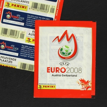 Euro 2008 Panini Sticker Tüte gelber Barcode Hochformat