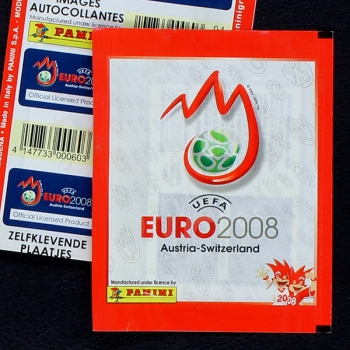 Euro 2008 Panini Sticker Tüte gelber Barcode Hochformat