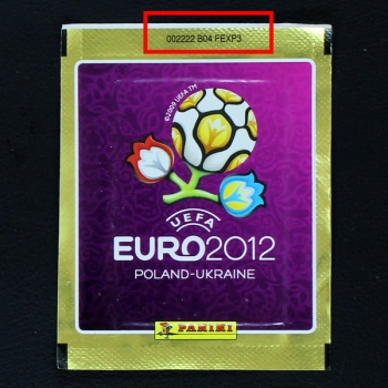 Euro 2012 Panini Tüte - gold glänzende Version + Nummer
