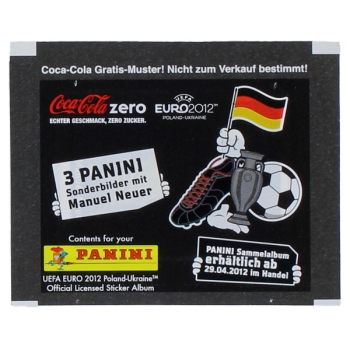Euro 2012 Panini Sticker Tüte - Coca Cola Zero Version