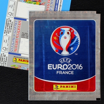 Euro 2016 Panini Sticker Tüte - hellblaue ohne Barcode