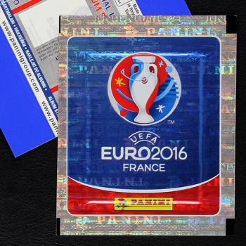 Euro 2016 Panini Tüte - blau ohne Barcode