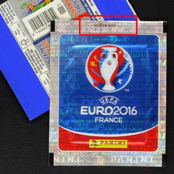 Euro 2016 Panini Sticker Tüte - Version D + Nummer