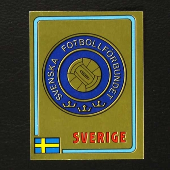 Euro 84 No. 256 Panini sticker badge Sverige