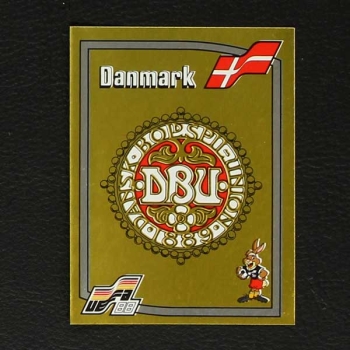 Euro 88 Nr. 104 Panini Sticker Wappen Danmark