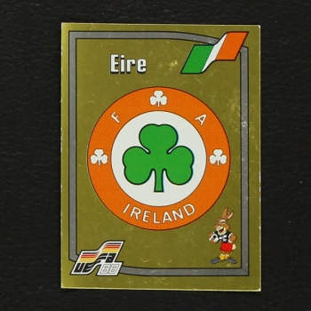 Euro 88 Nr. 185 Panini Sticker Wappen Eire