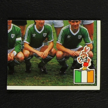 Euro 88 Nr. 183 Panini Sticker Mannschaft Eire unten rechts