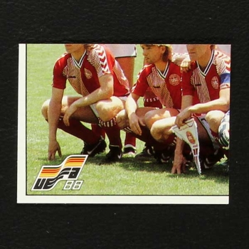 Euro 88 Nr. 101 Panini Sticker Danmark unten links