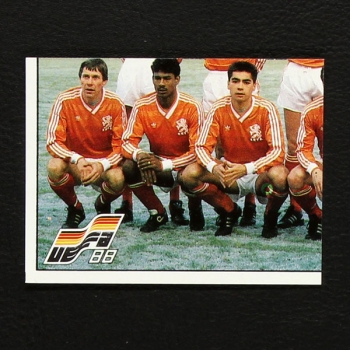 Euro 88 Nr. 209 Panini Sticker Mannschaft Nederland unten links