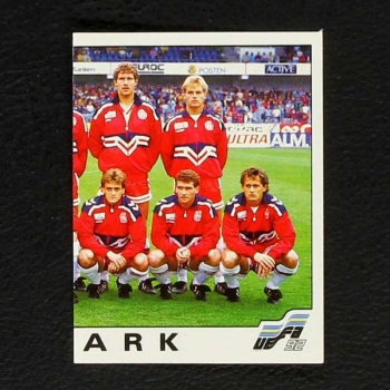 Euro 92 Nr. 218 Panini Sticker Danmark rechts