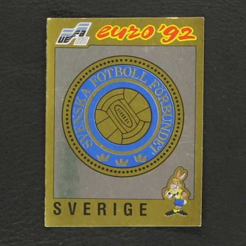 Euro 92 Nr. 017 Panini Sticker Sverige Wappen