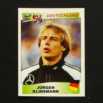 Euro 96 Nr. 210 Panini Sticker Jürgen Klinsmann