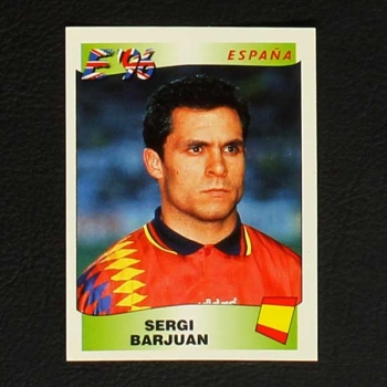 Euro 96 No. 123 Panini sticker Sergi Barjuan