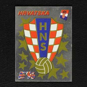 Euro 96 Nr. 335 Panini Sticker Wappen Hrvatska