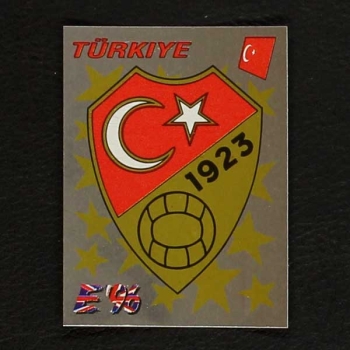 Euro 96 Nr. 315 Panini Sticker Wappen Türkiye