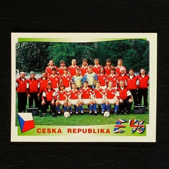 Euro 96 Nr. 216 Panini Sticker Mannschaft Ceska Republika