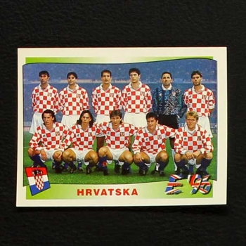 Euro 96 Nr. 336 Panini Sticker Mannschaft Hrvatska