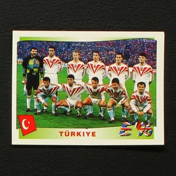 Euro 96 Nr. 316 Panini Sticker Mannschaft Türkiye