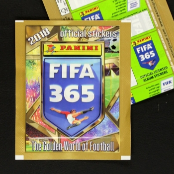 FIFA 365 2018 Panini Sticker Tüte grüne Variante ohne Barcode