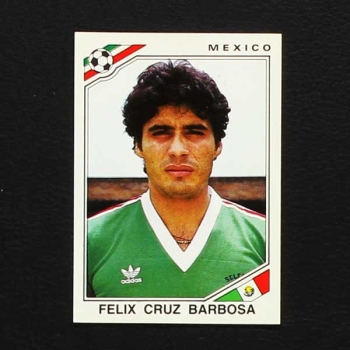 Mexico 86 Nr. 114 Panini Sticker Felix Cruz Barbosa