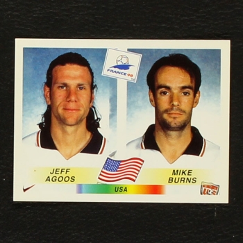 France 98 No. 411 Panini sticker Agoos - Burns