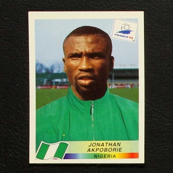 France 98 Nr. 261 Panini Sticker Akpoborie