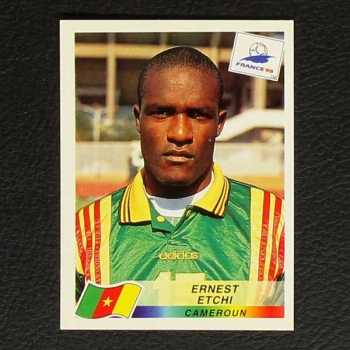 France 98 Nr. 126 Panini Sticker Ernest Etchi