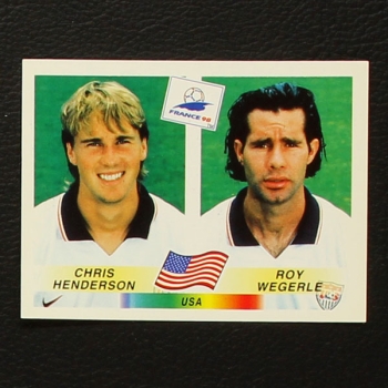 France 98 Nr. 414 Panini Sticker Henderson - Wegerle