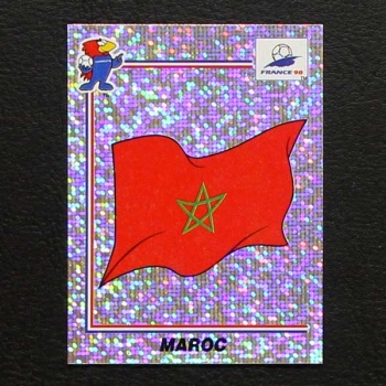 France 98 Nr. 050 Panini Sticker Maroc Wappen